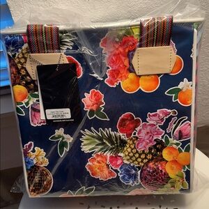 Consuela (Cruise) Vibrant Floral and Fruit Accent Tote
